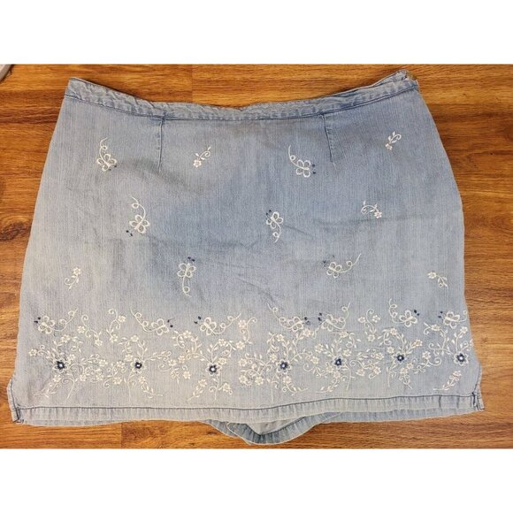 Vtge L.A Blues‎ Size 20 Butterfly Embroidered Skort Y2K - Picture 1 of 4